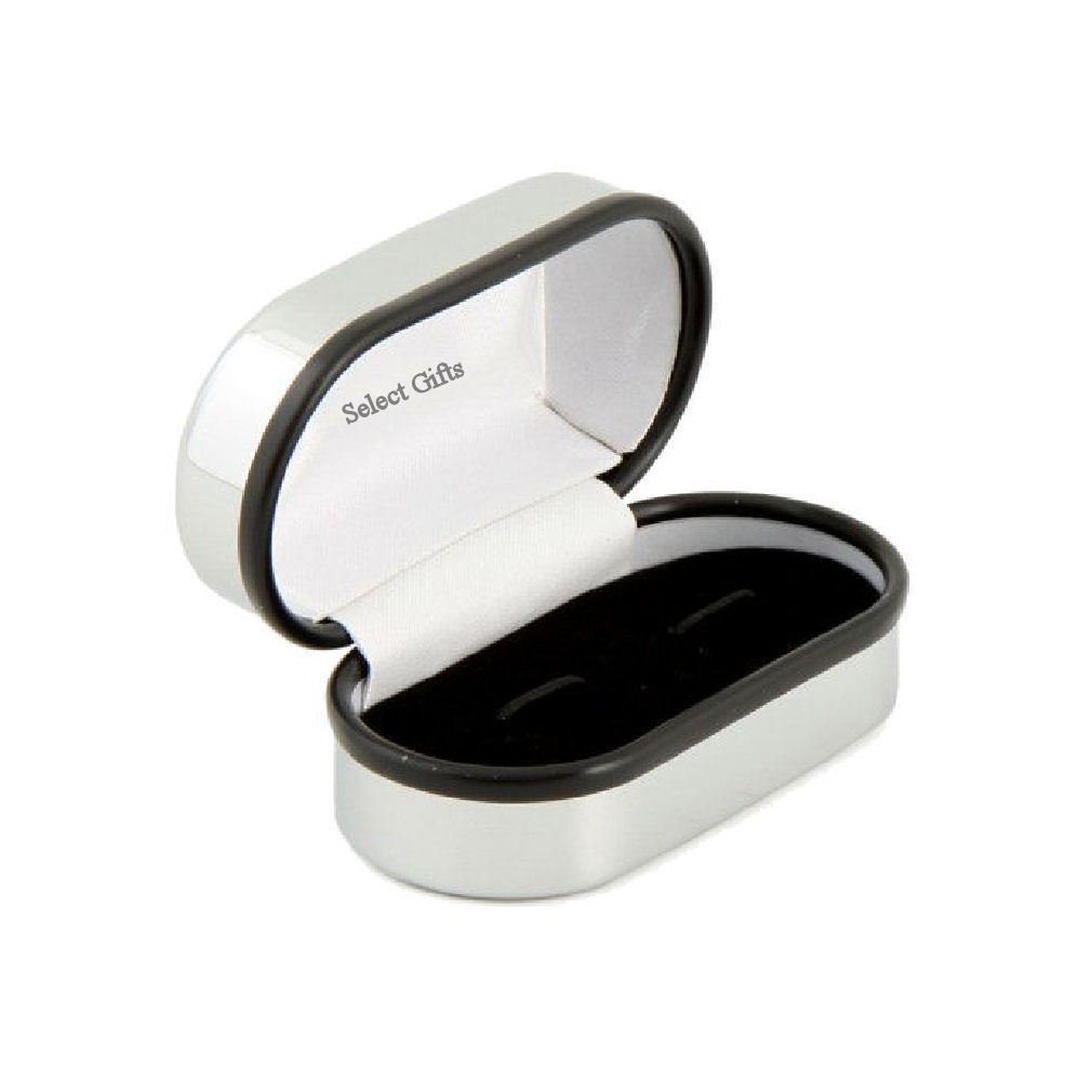 Cricket Stump Bat Ball Image Engraved Personalised Cufflinks Box (empty) Optional Custom Bespoke Text Keepsake