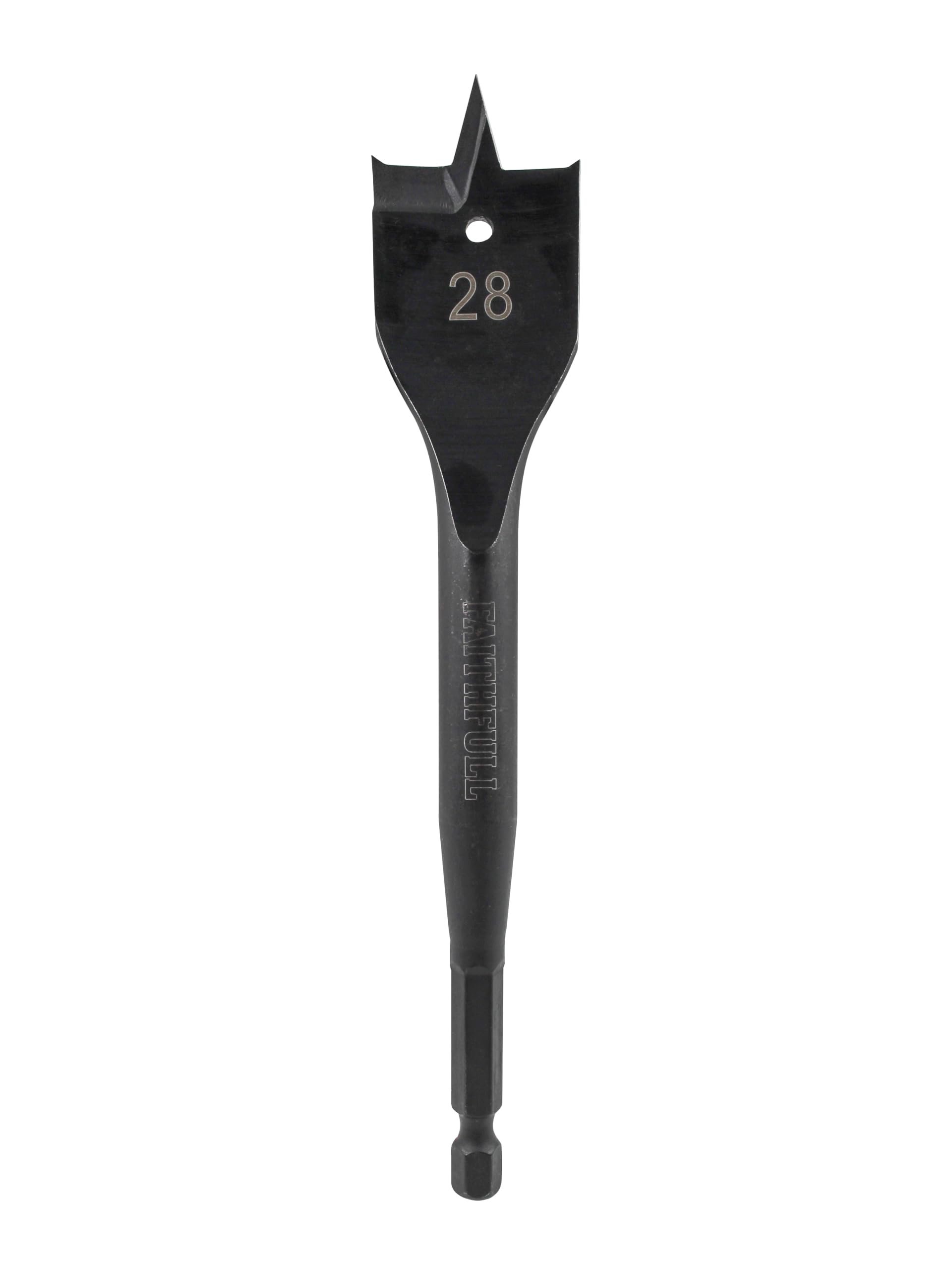 Faithfull Impact Rated Flat Bit 28mm Hexagonal Shank for Timber Drilling