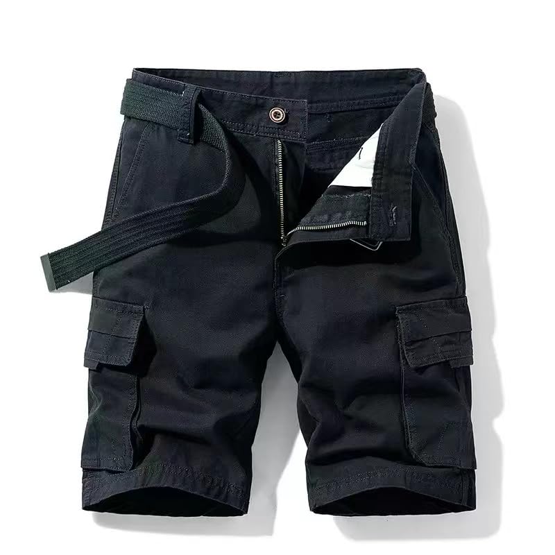 HIFI7 Pantalones Cortos para Hombre Vintage (FR/ES, Letras, XL, Regular, Regular, Negro)