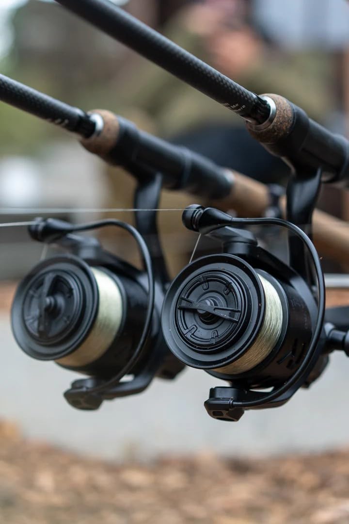 Mulinello 1OF1 – mulinello versatile per pesca alla carpa, spinning e acqua salata – finitura nera opaca, 5+1 cuscinetti, doppia bobina