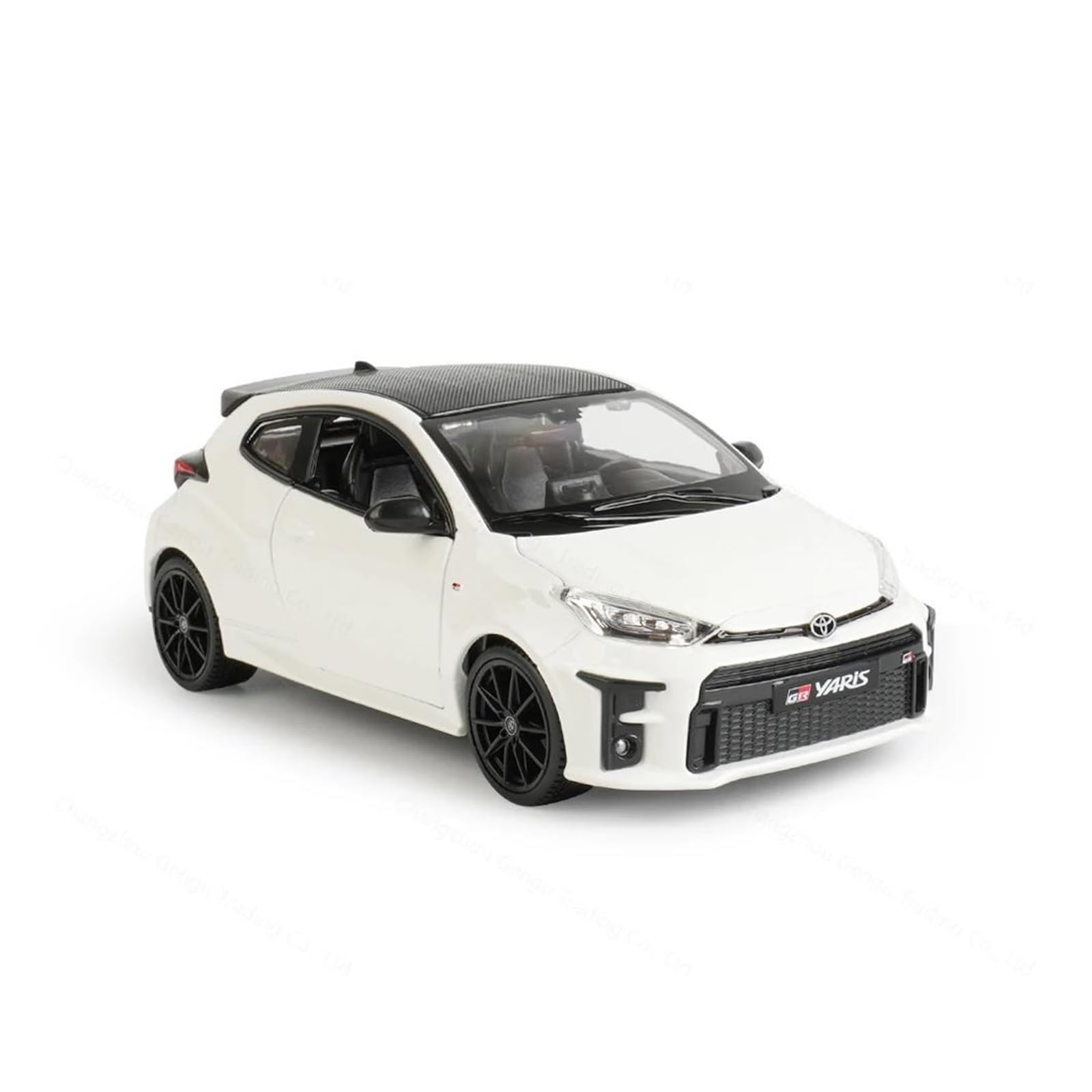 Veicoli a Motore in Scala 1:24 for Toyota Yaris GR in Miniatura, Simulazione Statica in Scala, Modello di Auto in Lega Pressofusa, Ornamenti Modello di Auto Replica(White)