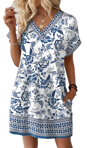 WIHOLL Dresses for Women 2025 Casual Summer Tshirt Dress Wedding Guest Dresses Short Sleeve Fashion Beach Vacation Clothes - Image 3