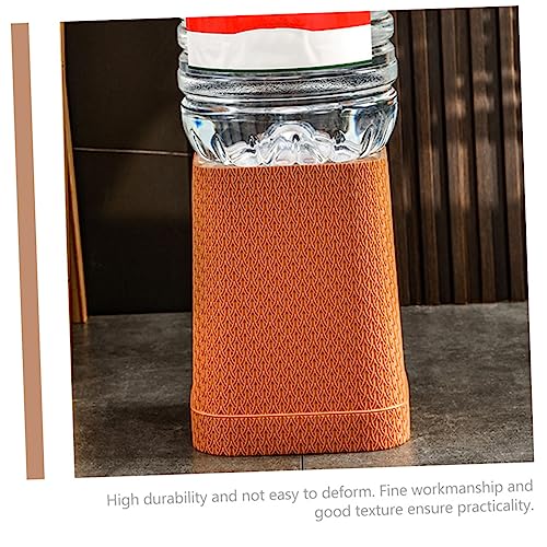 Papelera de plástico compacta color naranja para hogar y oficina miniatura 3