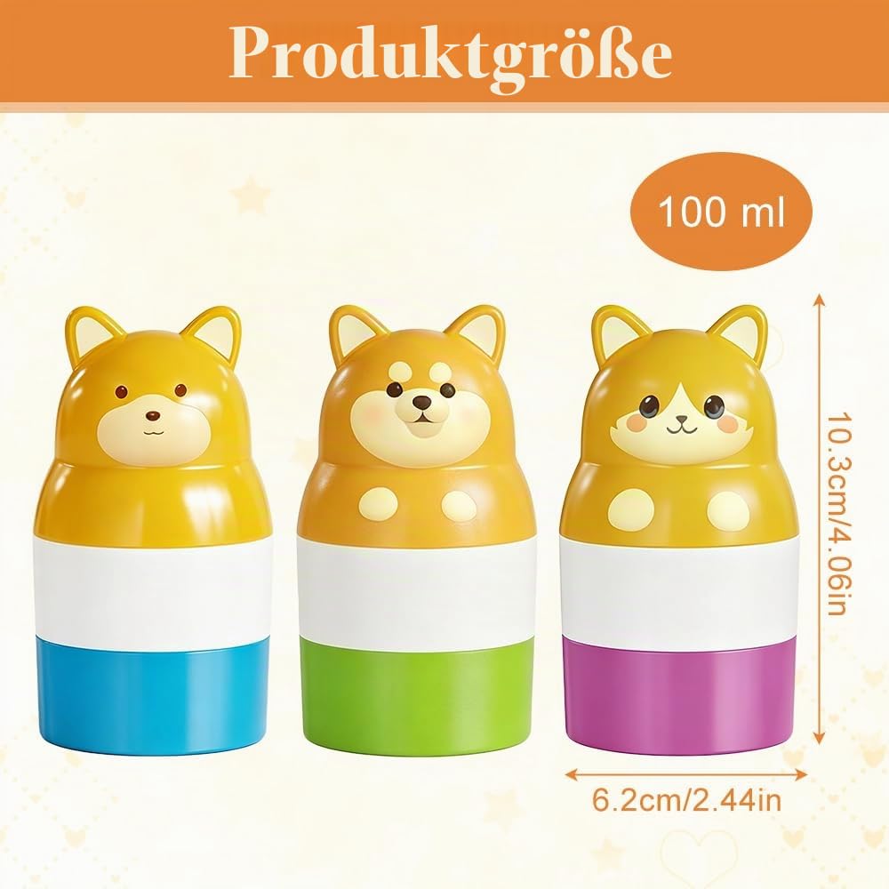 Foreverup 3 Stück Sonnencreme Applikator, 100ml Sonnencreme Roller Nachfüllbar, Sunscreen Applicator, Tragbarer Sonnencreme Rolle für Sonnencreme, Sonnenmilch, Lotion, Erwachsene, Familien