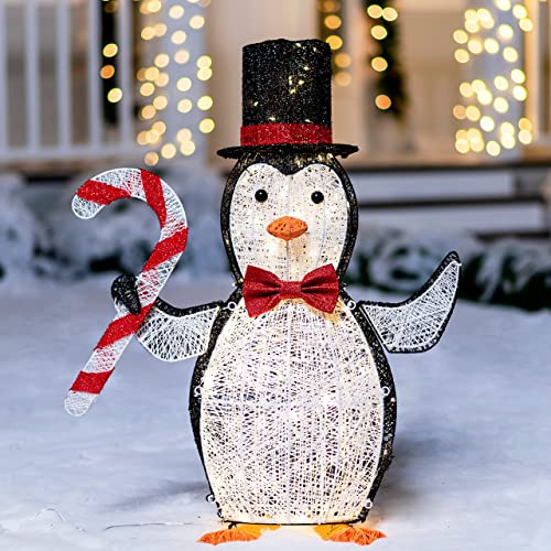 Joiedomi 3D Penguin LED Yard Light for Christmas Outdoor Yard Garden Decorations, Christmas Event Decoration, Christmas Eve Night Decor