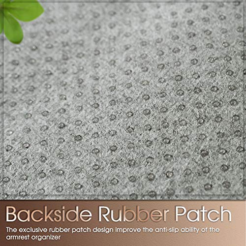 image for Naturoom Thick Linen Armchair Caddy, TV Remote Holder for Couch Sofa, 