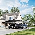 COSIEST 20'x20' Carport with Galvanized Steel Roof, Heavy Duty Metal Carport Canopy, Outdoor Garage Car Shelter Shade for Car, Boats and Truck