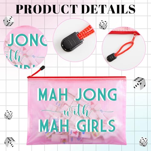 Set de 4 Bolsas para Fichas de Mahjong 14 x 10 Pulgadas miniatura 3