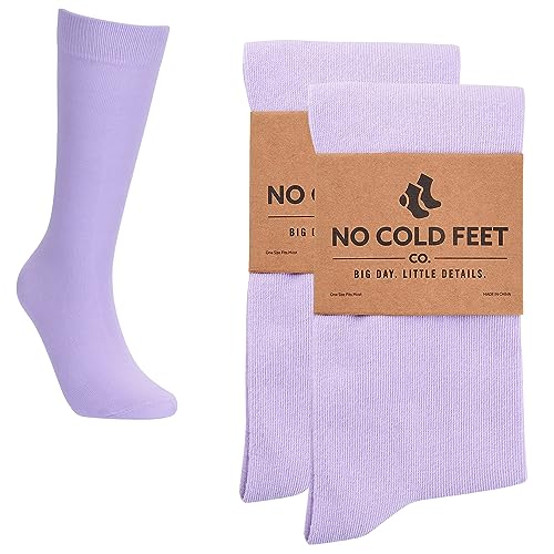 Fun Purple Colorful Novelty Socks for Men for Dress Casual Formal Groomsmen Wedding, 2 Pack