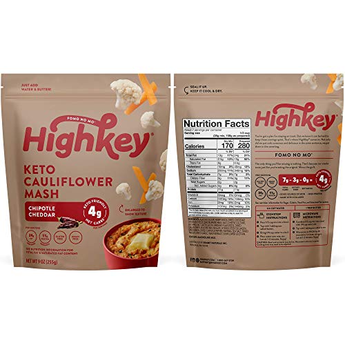 HighKey Snacks Low Carb Keto Food High Protein Cauliflower Mash - Instant Rice or Potatoes Substitute - No Added Sugar, Gluten Free, Savory Products - Diabetic & Healthy Diet Foods - Chipotle - Thumbnail 2