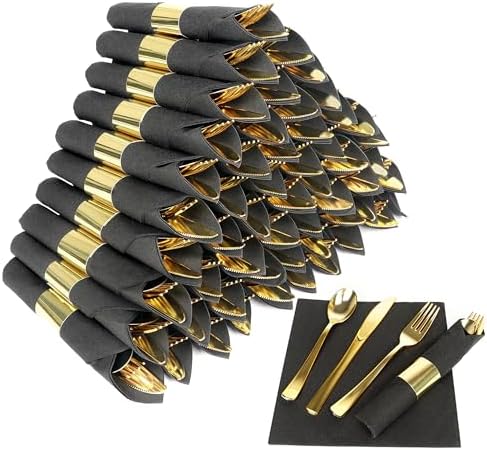 Black-Plastic Utensils Heavy Duty Cutlery Set 50 Plastic Forks 50 Plastic Spoons Perfect Plastic Party Pack Set For All Occasions - Discounted Offer - Sale Price - Buy Online In Pakistan - Foto 6