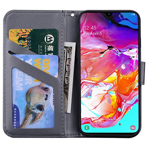 Greaked for Samsung A10/A20/A30/A50/A50/A50S/A30S Capa protetora de couro PU com compartimento para
