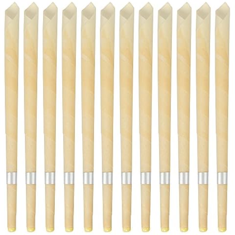 6 Pairs Beeswax Ear Candles - Organic Natural with 6 Pcs Safety Protective Discs and Wax Filter - Relaxing Cover