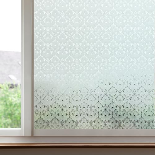 Vinilo decorativo para ventana con patrón Barroco 25 x 17 in