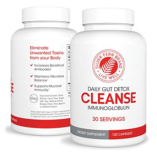 Cleanse - Daily Gut Detox - 1 Bottle - 120 Capsules - 30 Day Supply - Immunoglobulin G, A
