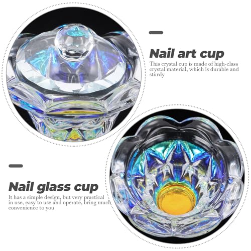 Recipiente de cristal para mezcla de líquidos de uñas miniatura 3