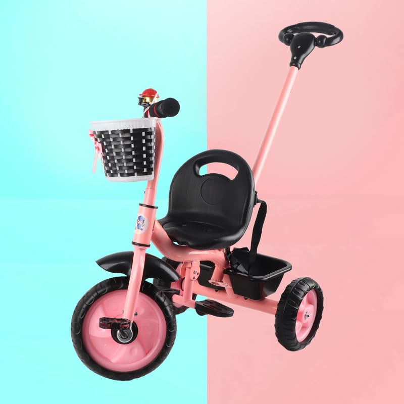 Amazon.co.jp: 親用プッシュハンドル付き子供用三輪車、子供用軽量