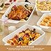 Dafuceramic Casserole Dishes for Oven, Baking Dishes, Ceramic Bakeware Sets of 4, Rectangular Baking Pan Set with Handles for Baking, Casserole, Kitchen, Wedding Gift,White