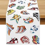 Buxiuer スニーカー パーティーデコレーション スニーカー テーブルランナー 男性 ゲーム スポーツ テーマ 誕生日パーティー バスケットボールシューズ ダイニングルーム ホーム キッチン アイランド 装飾