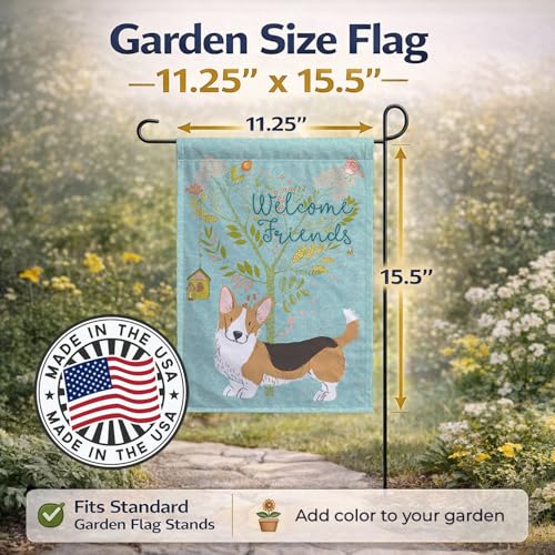 Drapeau de jardin Corgi tricolore Caroline's Treasures en tissu premium - 4