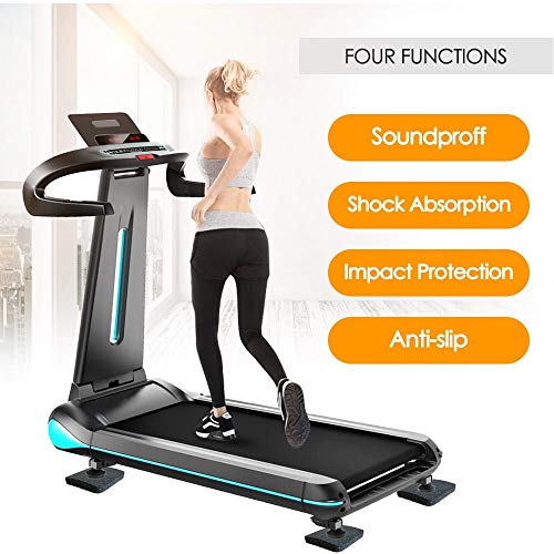 (4pcs) - Esteira de esteira bestxD, tapete de equipamento de exercicio com borracha de alta densidad