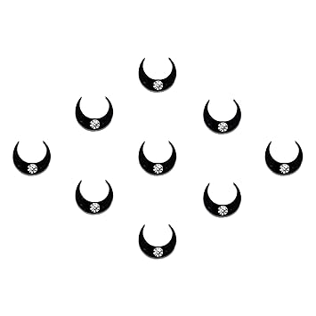 Comet Busters Black Stone Moon Bindis (BV551)