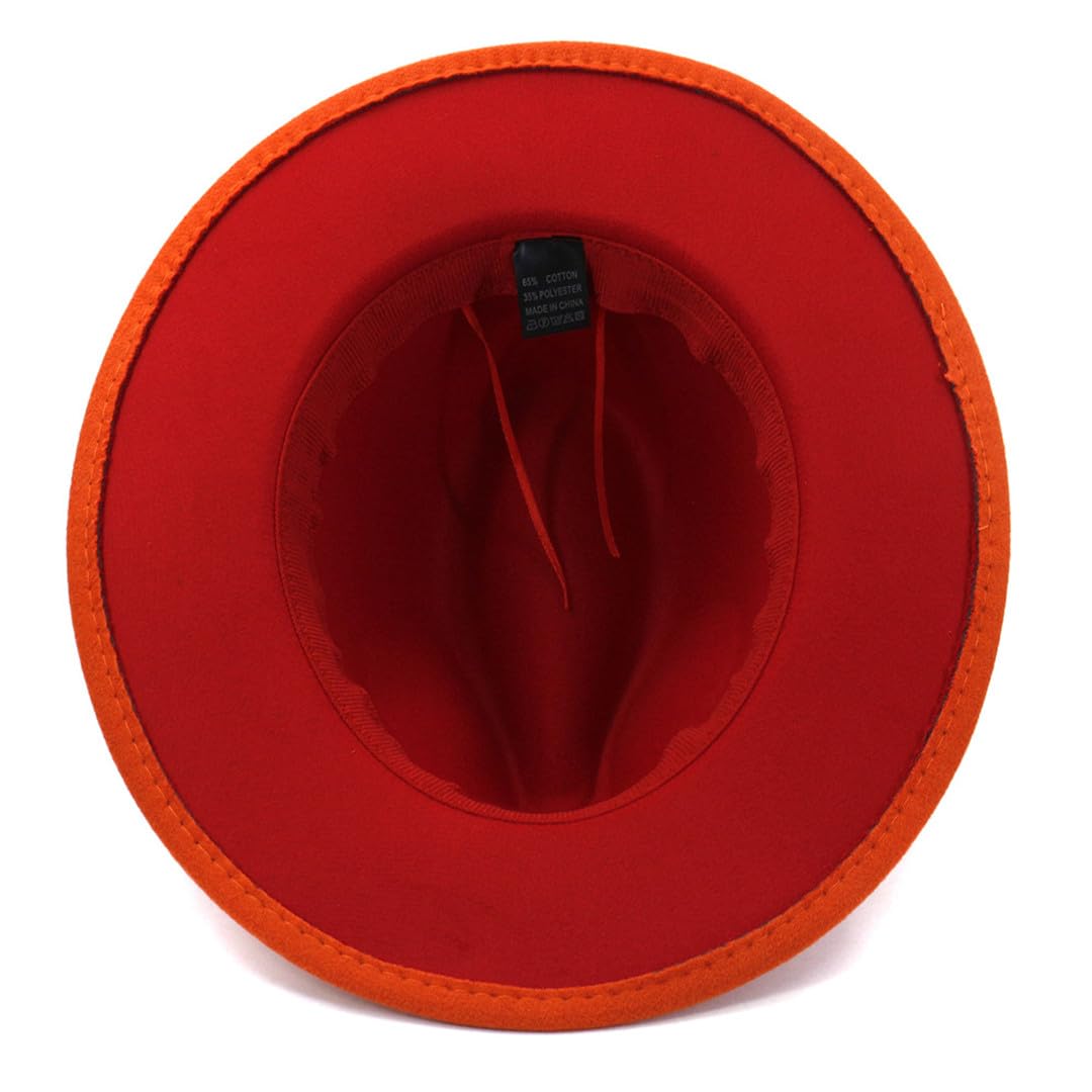 Wvapzxx Autunno Inverno British Jazz Fedora Cappelli Uomo Donna Patchwork Panama Feltro Cappello A Tesa Larga Cappello Da Sole All'aperto
