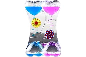 Liquid Hourglass Double Heart Decor