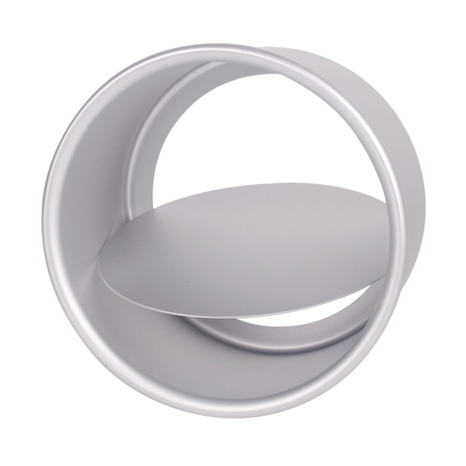 Backform für Kuchen Aluminiumlegierung, flacher Rand, gerade, erhöhte Kuchenformen, Mousse-Kuchenformen, Live-Boden-Kuchenformen, 4/6/8 Zoll, 3-teiliges Set