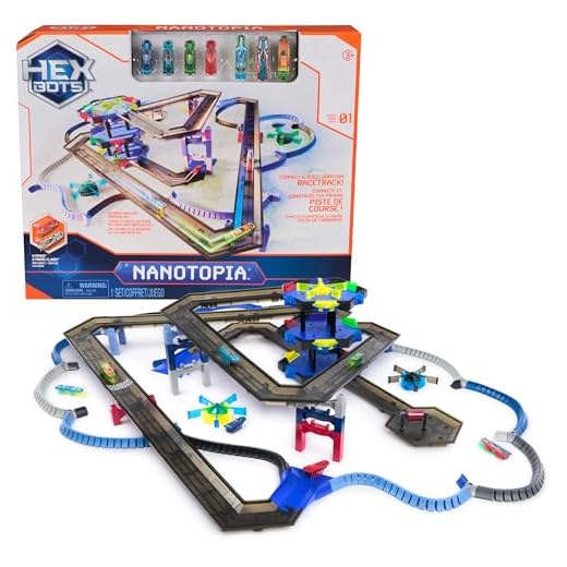HEX Bots Nanotopia, Sensory Toys for Kids & Cats with Over 130 Pieces & 7 Nano Bots, Toy Playsets & Mini Robot Toy for Kids Ages 3 & Up, Batteries Included