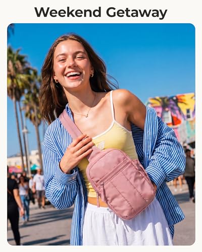 Image of BAGSMART Small Crossbody Bags for Women, Puffer Sling Bag Fanny Packs, Purses Hobo Handbag for Daily Travel Hiking