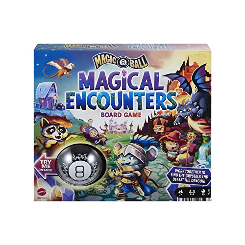 Mattel Games Gesellschaftsspiel Magic 8 Ball Epopée Magique (version Französisch), Kooperationsspiel, Von 2 Bis 4 Spielern, Für die ganze Familie, Kinderspielzeug, Ab 7 Jahren, HPJ68