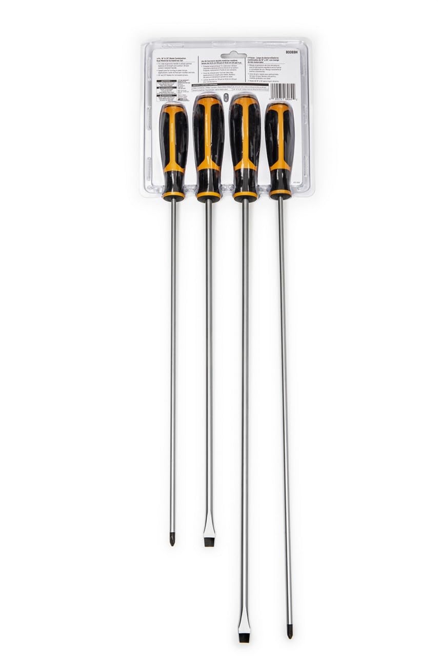 GEARWRENCH 80069H Zestaw śrubokrętów, 4 szt. szczelinowy/krzyżakowy