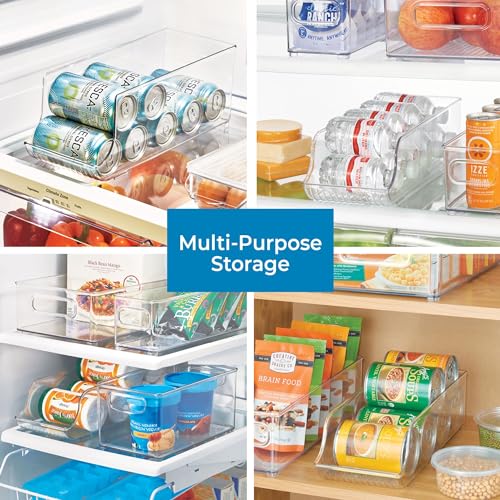 iDesign BPA-Free Plastic Water Bottle and Drink Holder Fridge Organizer Bin for Kitchen, Basement, Garage Fridge – 13.7" X 5.4" X 4.1", Clear Plastic, Set of 1 - Image 6