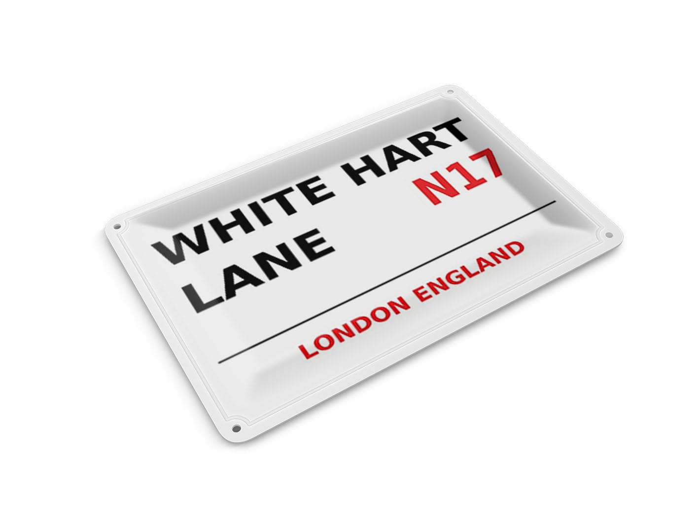 Femer Tin Postcard London 14 x 10 cm England White Hart Lane N17 Decorative Sign