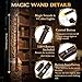 EnrichFun Light Up Magic Wand with Sounds & 4 Color Lights - 4PCS Illuminating Wizard Witch Toy Wands for Kids - Cosplay Birthday Party Favors, Brown