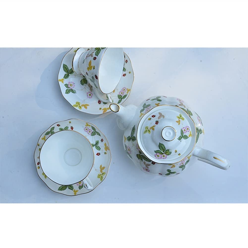 Set di tazzine da caffè in porcellana, tazza da tè in porcellana, tazza da tè pomeridiana, tazze riutilizzabili in stile cinese e piattino, tazzine da caffè con latte liscio, tazza for bevande, ananas