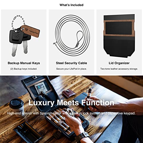 VAULTEK LifePod Humidor Cigar Lock Box Waterproof Travel