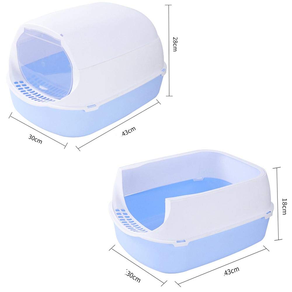 Cajas de Arena Caja Cerrada Completa Caja de Arena de plástico Desodorante Gato Gatito Anti Splash Inodoro Interior Limpio Arena Bedpan Cuenca Gatos Suministros de Limpieza Arenero ​Gatos