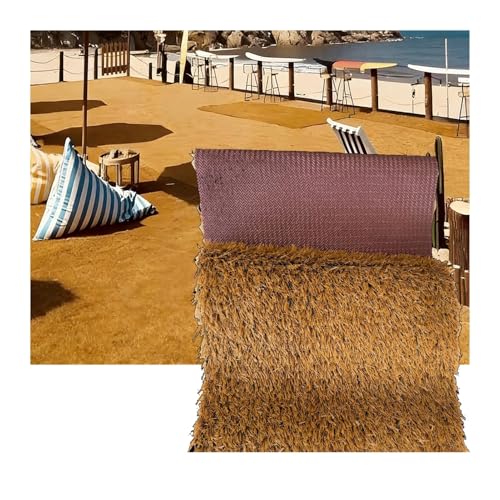 Tappeto in erba sintetica reversibile con fori di drenaggio, altezza 3 cm, tappeto sintetico per interni ed esterni, tappetino realistico per cani, giardino e patio (150 x 130 cm)