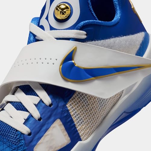 Image of Zoom KD 4 MVP Mens Basketball Shoes (Hyper Royal /Summit White /Metallic Gold) (FZ3540-400, Blue /White) Size 6