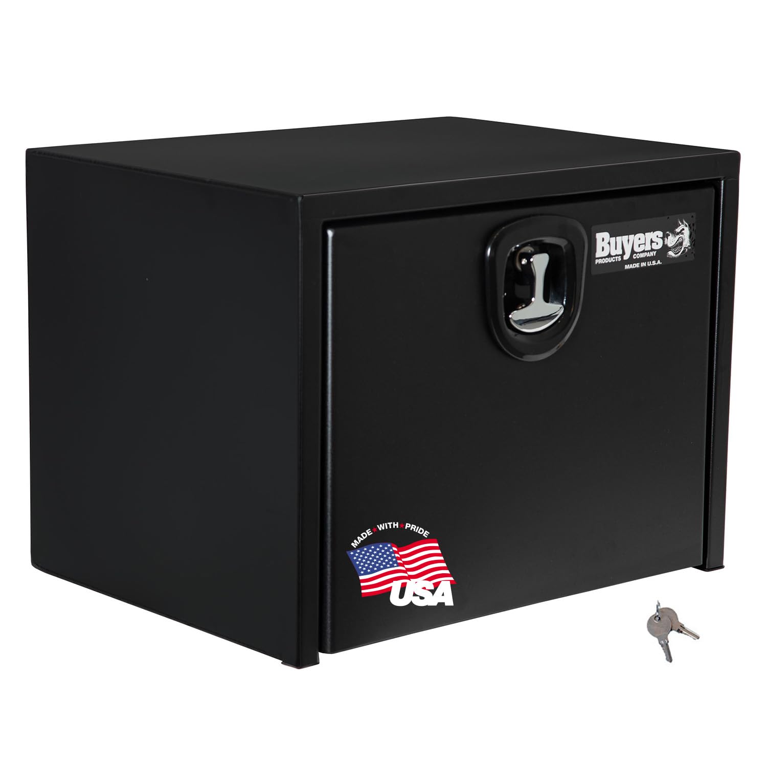 Buyers Products 1732510 18x18x48 Matte Black Steel Underbody Tool Box