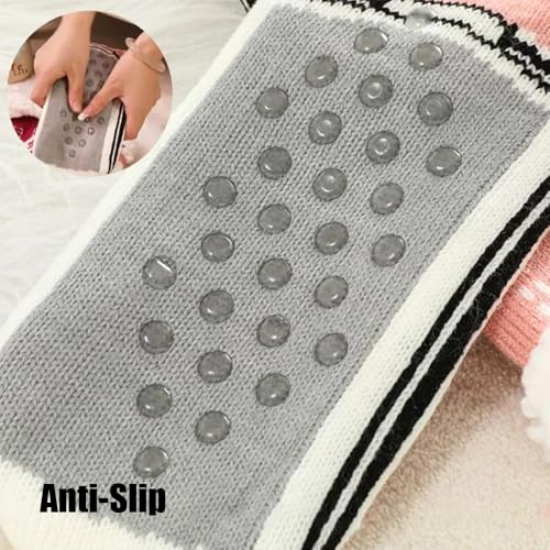 Ultra-Thick Cashmere Slipper Home Socks, Women's Warm, Soft and Non-Slip Christmas Slipper Socks for Home Wear2