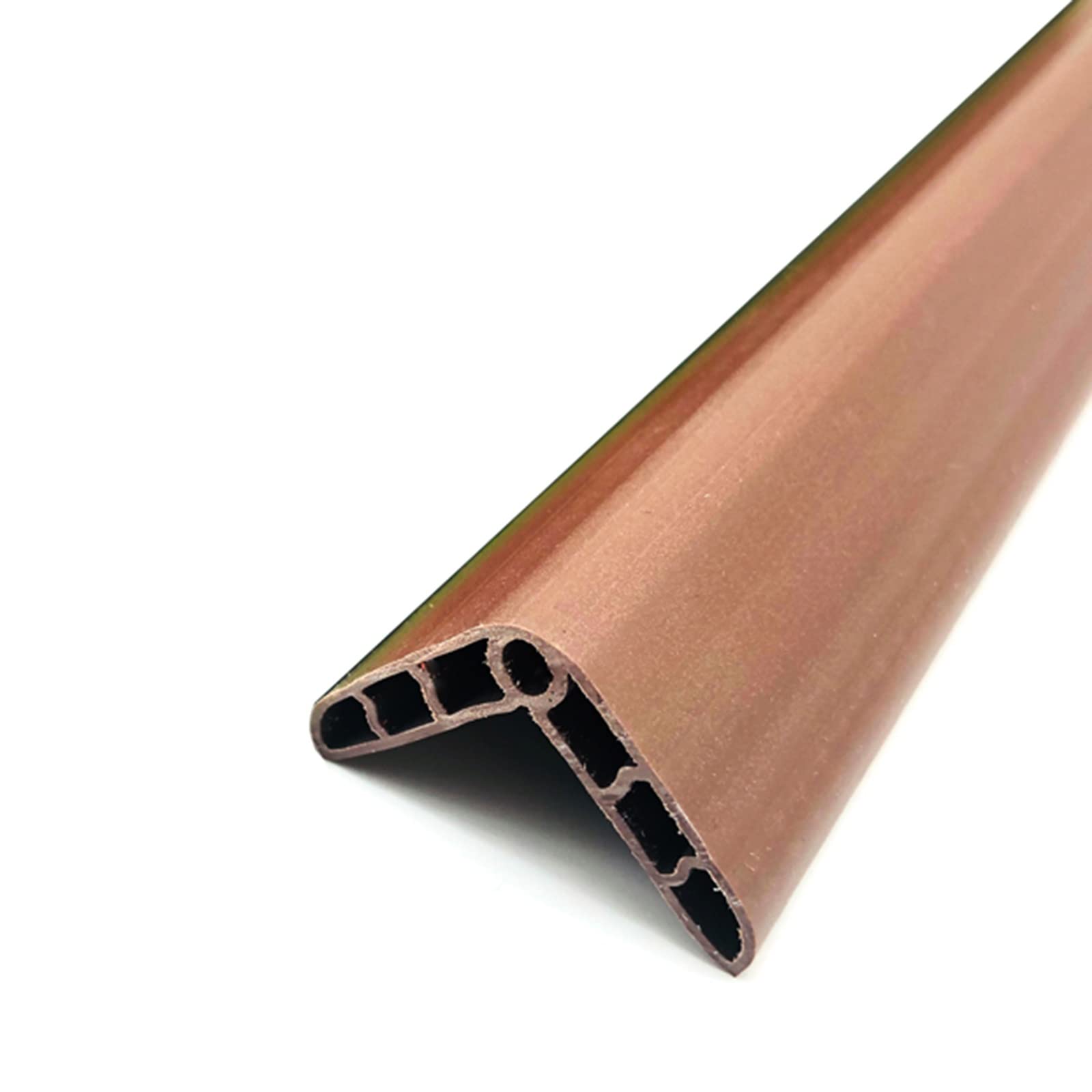 Eckenschutz aus PVC, babysicher, Kantenschutz für Treppenhaus, Fensterbank, Innen- und Außenbereich, wasserdicht, selbstklebend, 120 cm, Braun