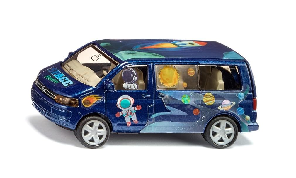 siku 6509, Style my siku craft kit, VW T5 "Astronaut", Toy car, Metal/plastic, Blue, Incl. sticker sheet for individual design, Opening tailgate