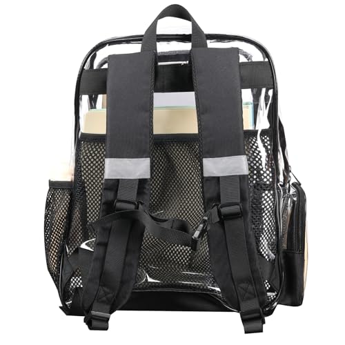 Heavy Duty Clear Backpack - Transparent School Stadium Backpack for Boys, Girls, Men & Women4
