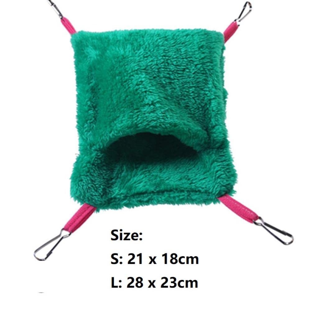 Domek dla chomika legowisko szczura chomik świnia hamak klatka ptak śpiące gniazdo huśtawka małych zwierząt czerwony L(Green,L)
