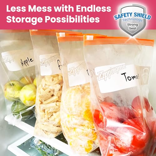 Image of Reusable Transparent Storage Bags with Slider Zip Lock | 15 Small Size (8 inchx10 inch with 2 inch Bottom) | Ziplock Pouch or Bag for Small Clothes, Makeup, Stationery, Travel Packing | Space Saver Zipper (S)