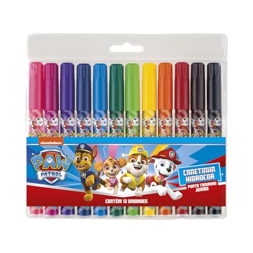 Hidrocor Ponta Jumbo Patrulha Canina 12 Cores