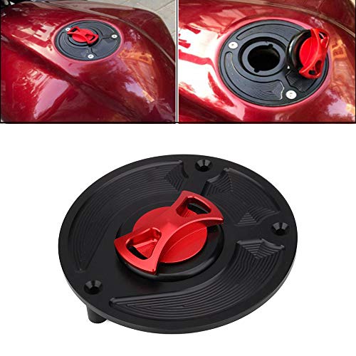 CNC Aluminum Billet Keyless Twist off Gas Fuel Tank Cap Cover Compatible With H.o.n.d.a CB599 98-06 / CB600 HORNET 98-06 / CBR 600 F2,F3,F4 F4i 91-07 / CB919 02-07